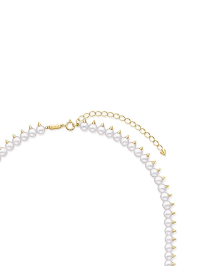 Shop Tasaki 18kt Yellow Gold Collection Line Danger Necklace