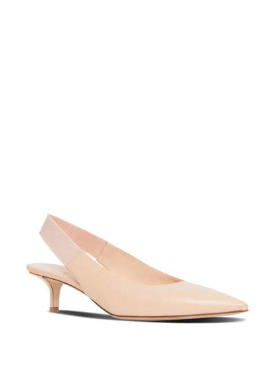 Burberry Leather Slingback Pumps In Pink