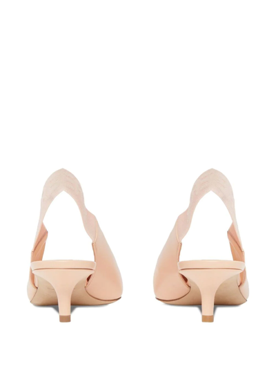 Burberry Leather Slingback Pumps In Pink