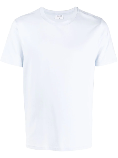 Shop Filippa K Short-sleeve Organic-cotton T-shirt In Blue