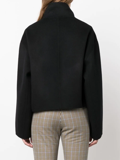 Shop Filippa K Wool-cashmere Zip-up Jacket In Black