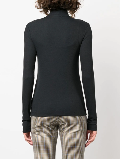 Shop Filippa K Nellie High-neck Knitted Top In Grey