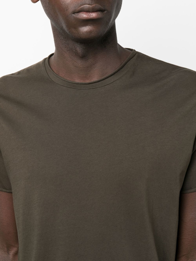 Shop Filippa K Roll-neck Organic-cotton T-shirt In Green