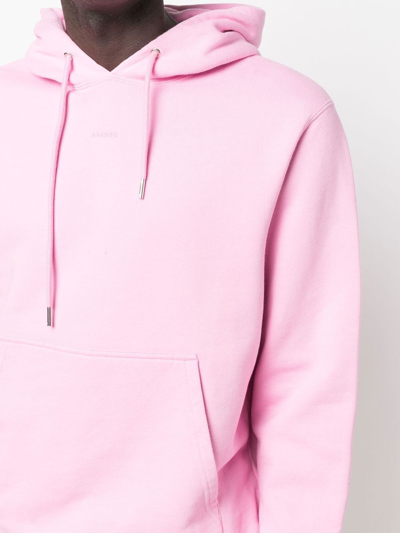 Shop Sandro Embroidered-logo Detail Hoodie In Pink