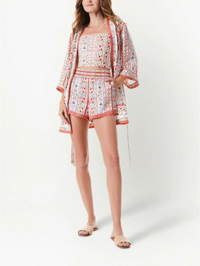 Shop Alice And Olivia Domino Tie-waist Robe Jacket In White