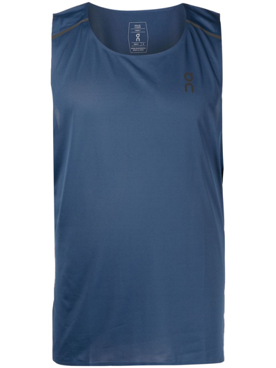 Shop On Running Logo-print Tank Top In Blau