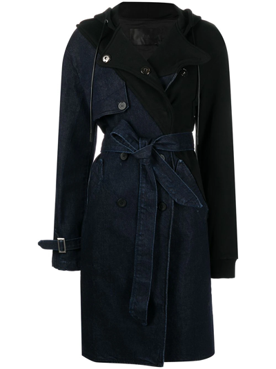 Shop Rta Belinda Denim Trench Coat In Schwarz