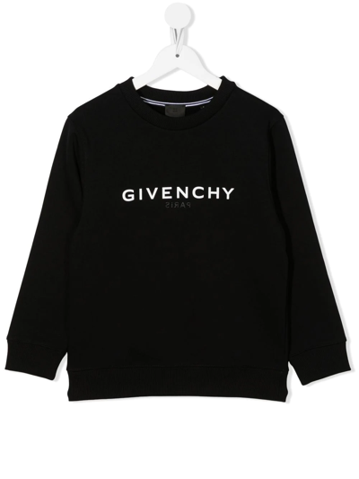 Shop Givenchy Logo-print Cotton Sweatshirt In Schwarz