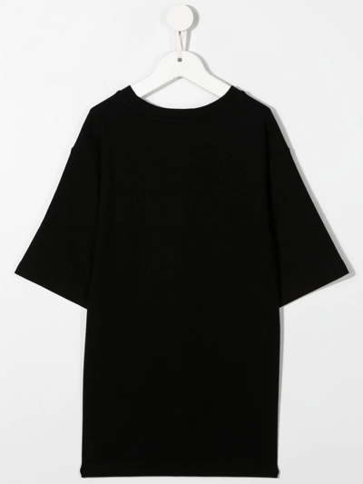 Balmain Logo-motif Crystal-motif T-shirt In Black