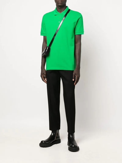 Jil Sander Wool Logo Trousers Tapered Leg In Schwarz