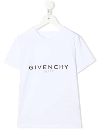 Shop Givenchy Logo-print Round-neck T-shirt In White