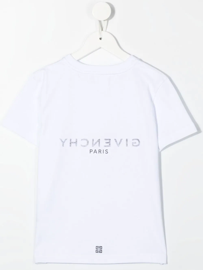 Shop Givenchy Logo-print Round-neck T-shirt In White