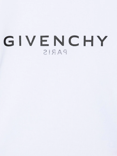 Shop Givenchy Logo-print Round-neck T-shirt In White