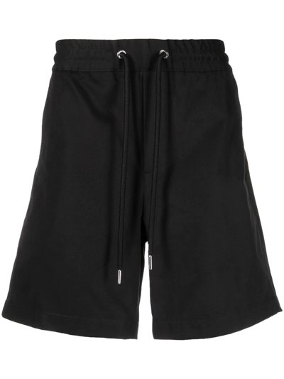 Moncler High-waisted Drawstring Shorts In Schwarz