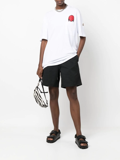 Shop Moncler Drawstring-waist Shorts In Schwarz