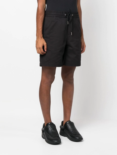 Moncler High-waisted Drawstring Shorts In Schwarz