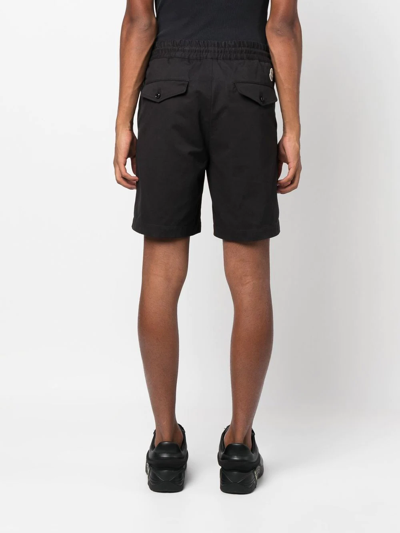 Moncler High-waisted Drawstring Shorts In Schwarz