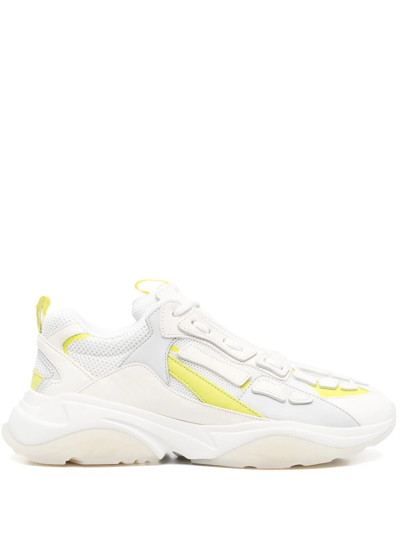 Shop Amiri Colour-block Low-top Sneakers In Weiss
