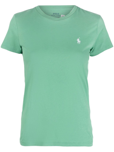 Shop Polo Ralph Lauren Polo Pony-embroidered T-shirt In Grün