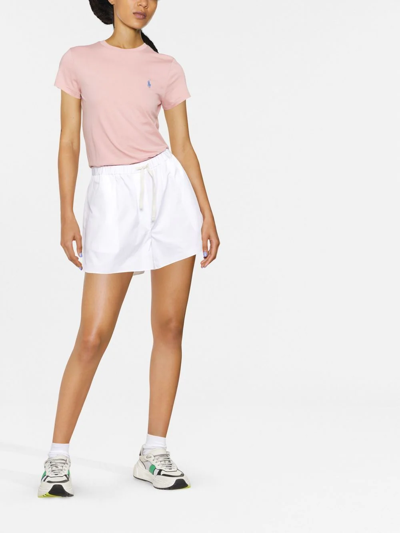 Shop Polo Ralph Lauren Polo Pony Cotton T-shirt In Rosa