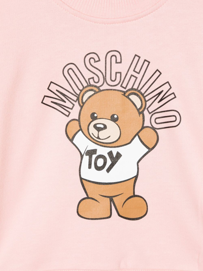 Shop Moschino Teddy Bear-print Sweatshirt In Pink