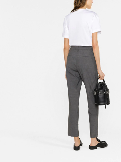 Brunello Cucinelli Pleated Cropped Trousers In Grau