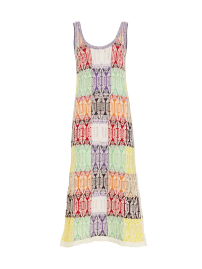 Shop Chloé Women's Colorblocked Knit Midi-dress In Neutral