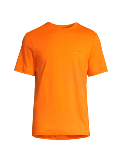 Shop Falke Men's Lightweight Crewneck T-shirt In Dutch Orange