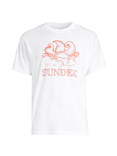 Shop Sundek Men's Tarot Logo T-shirt In White