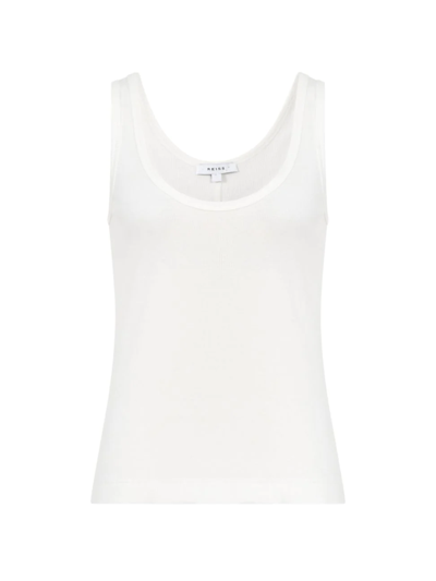 Shop Reiss Women's Violet Rib-knit Tank Top In White