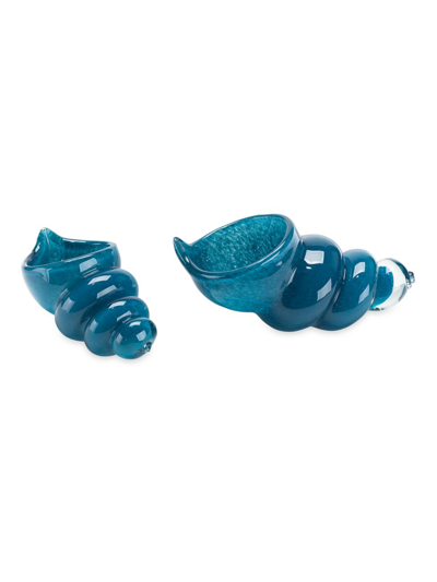 Shop Jamie Young Co. Coastal Ariel Shells 2-piece Set In Blue
