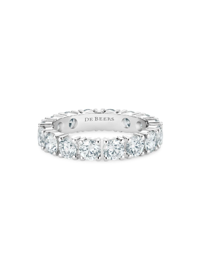 Shop De Beers Jewellers Women's Db Classic Platinum & Natural Diamond Eternity Band/3.5mm In White