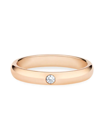 Shop De Beers Jewellers Women's Db Classic 18k Rose Gold & Diamond Band/3mm In Pink