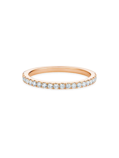 Shop De Beers Jewellers Women's Db Classic 18k Rose Gold & Natural Diamond Half Eternity Band/1.7mm In Pink