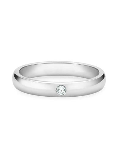 Shop De Beers Jewellers Women's Db Classic Platinum & Natural Diamond Band/3mm In White