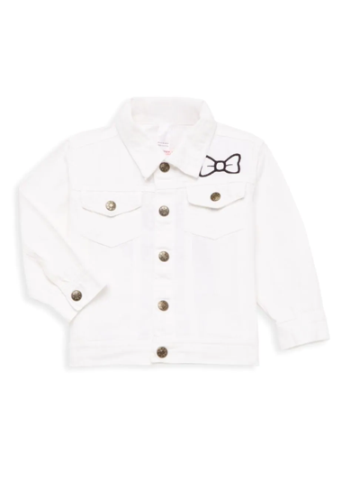 Shop Juju + Stitch Baby's & Little Boy's Ring Bearer Denim Jacket In White