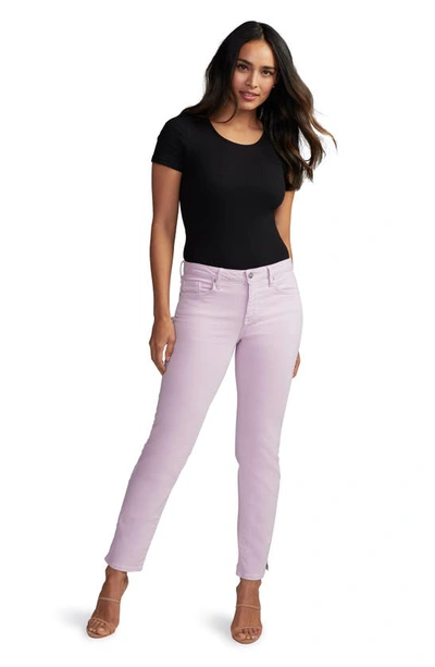 Shop Curves 360 By Nydj Slim Straight Leg Ankle Jeans In Lilac Petal