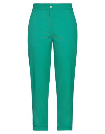 Shop Momoní Woman Pants Emerald Green Size 8 Polyester, Viscose, Elastane