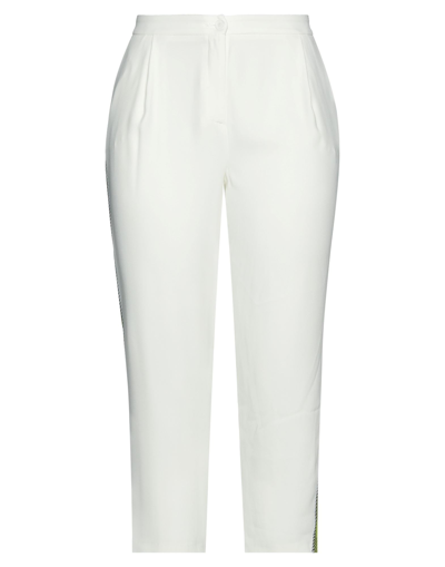 Shop Byblos Woman Pants White Size 12 Polyester