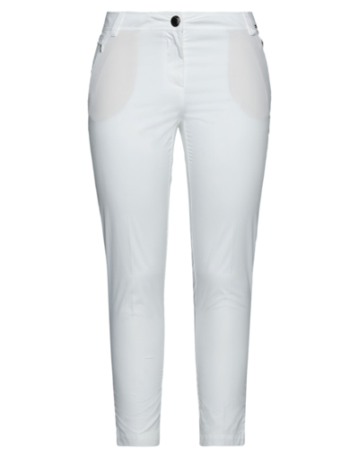 Shop Airfield Woman Pants Ivory Size 8 Cotton, Elastane In White