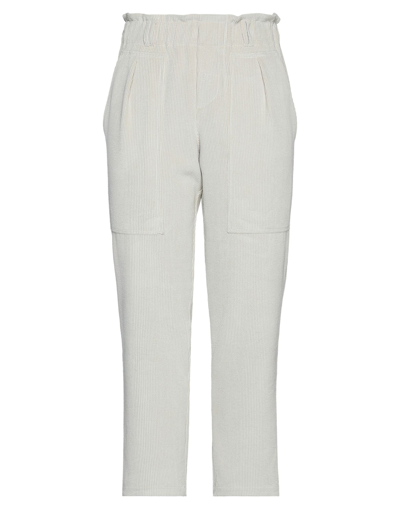 Shop Le Noir Woman Pants Ivory Size 10 Polyester, Polyamide, Elastane In White