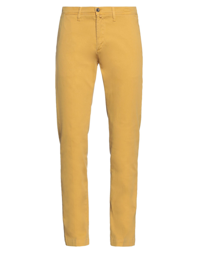 Shop Four.ten Industry 4/10 Four. Ten Industry Man Pants Ocher Size 30 Cotton, Elastane In Yellow