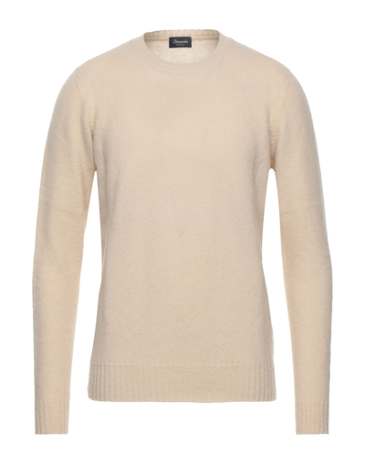 Shop Drumohr Man Sweater Beige Size 40 Lambswool