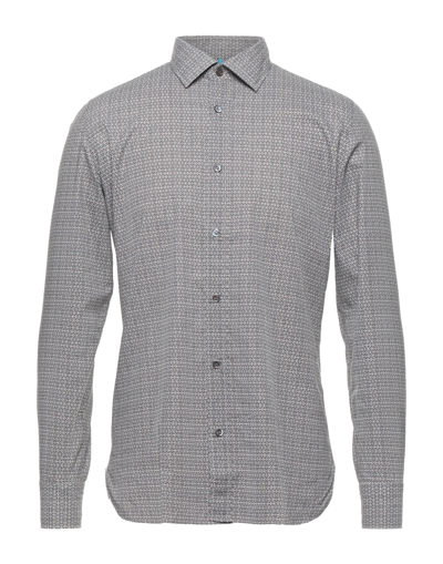Shop Giampaolo Man Shirt Light Grey Size 15 ½ Cotton