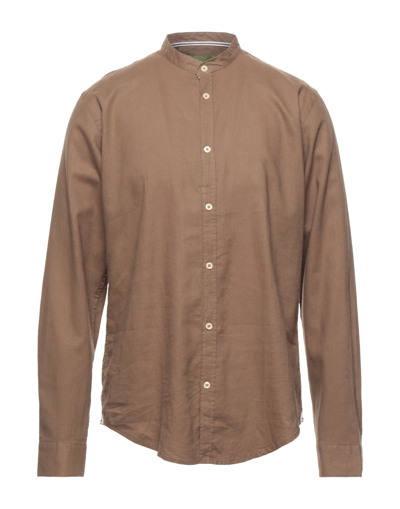 Shop Hermitage Man Shirt Military Green Size S Linen