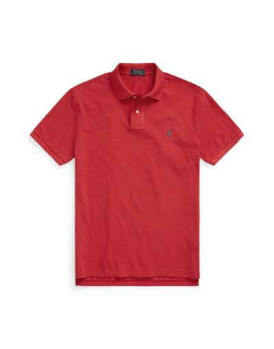 Shop Polo Ralph Lauren Custom Slim Fit Mesh Polo Shirt Man Polo Shirt Red Size L Cotton