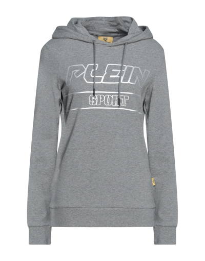 Shop Plein Sport Woman Sweatshirt Grey Size L Cotton, Elastane