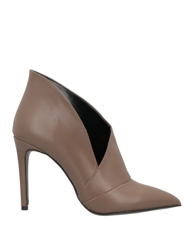 Shop Divine Follie Woman Ankle Boots Dove Grey Size 9 Soft Leather