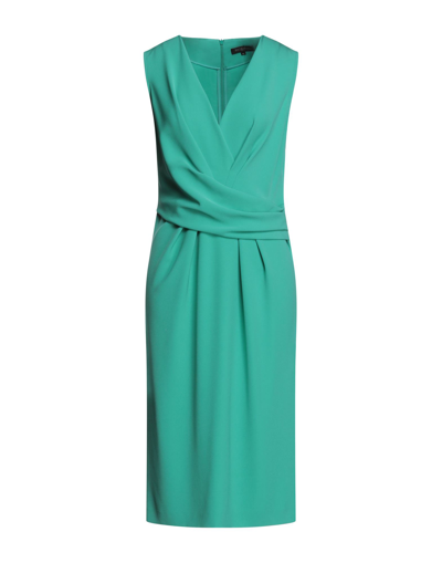Shop Antonelli Woman Midi Dress Green Size 6 Polyester, Elastane
