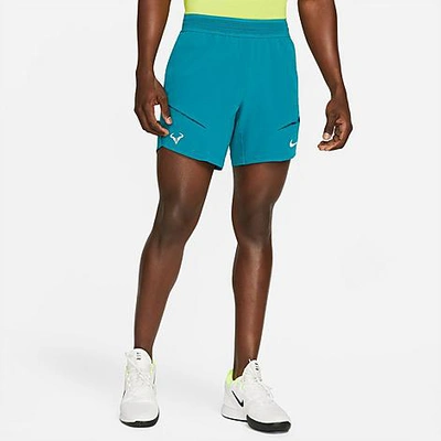 Shop Nike Men's Court Dri-fit Adv Rafa Tennis Shorts In Bright Spruce/atomic Green/white
